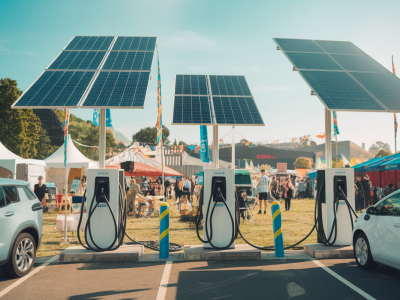 How to set up a pop-up rapid charging hub powered by local solar and batteries for festival and event operators