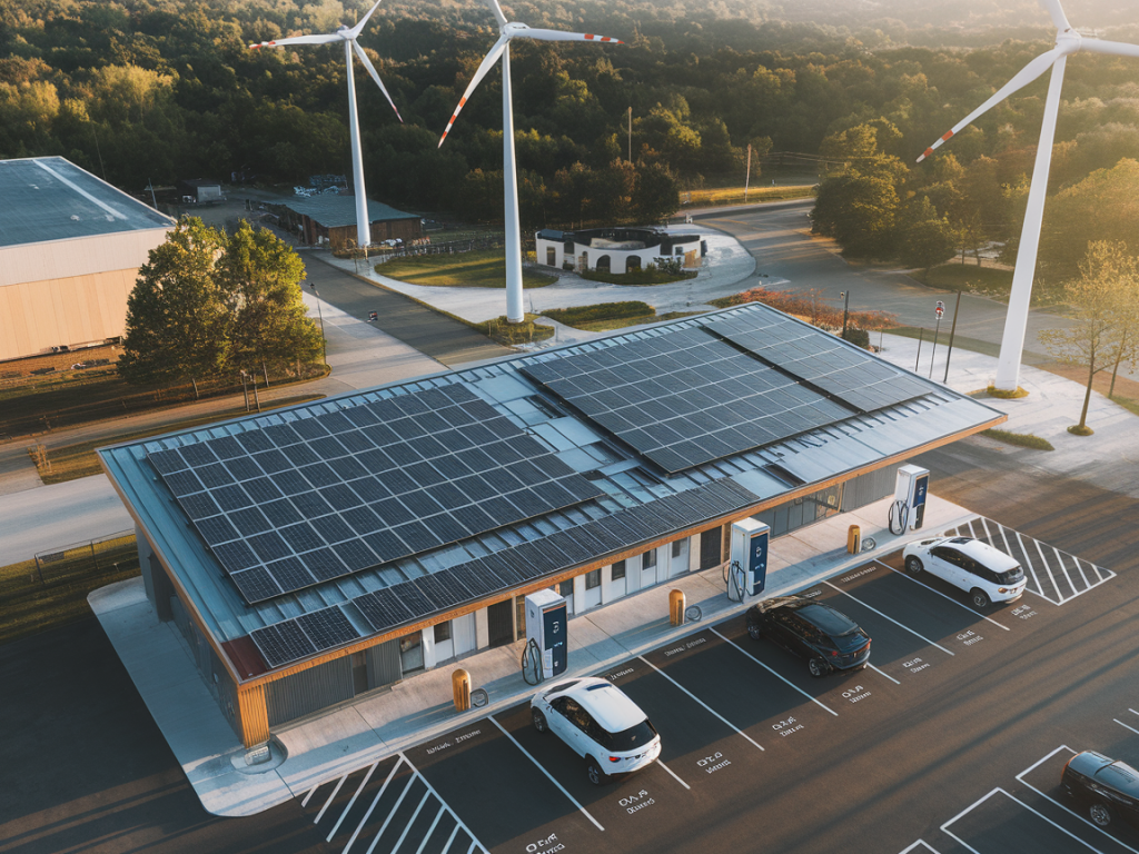 Can rapid EV charging hubs run entirely on local renewables and stay profitable for small towns