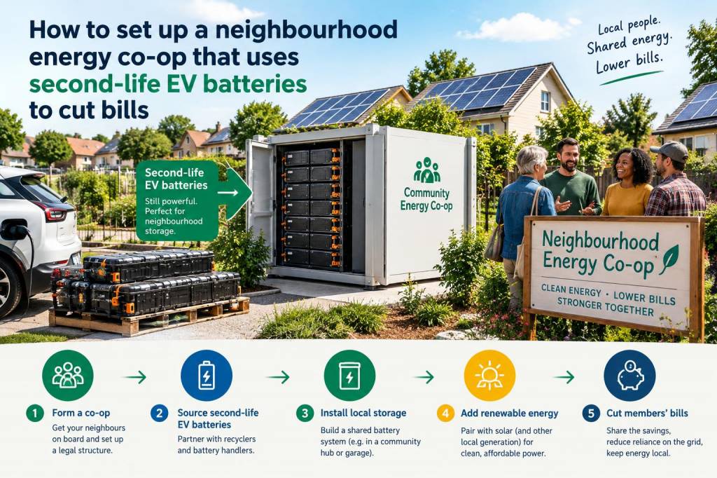 How to set up a neighbourhood energy co-op that uses second‑life ev batteries to cut bills