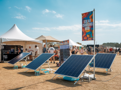Can a pop‑up solar charging hub run a festival entirely on local renewables and how to set one up