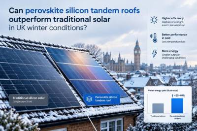 Can perovskite-silicon tandem roofs outperform traditional solar in uk winter conditions?