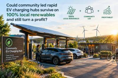 Could community-led rapid ev charging hubs survive on 100% local renewables and still turn a profit?